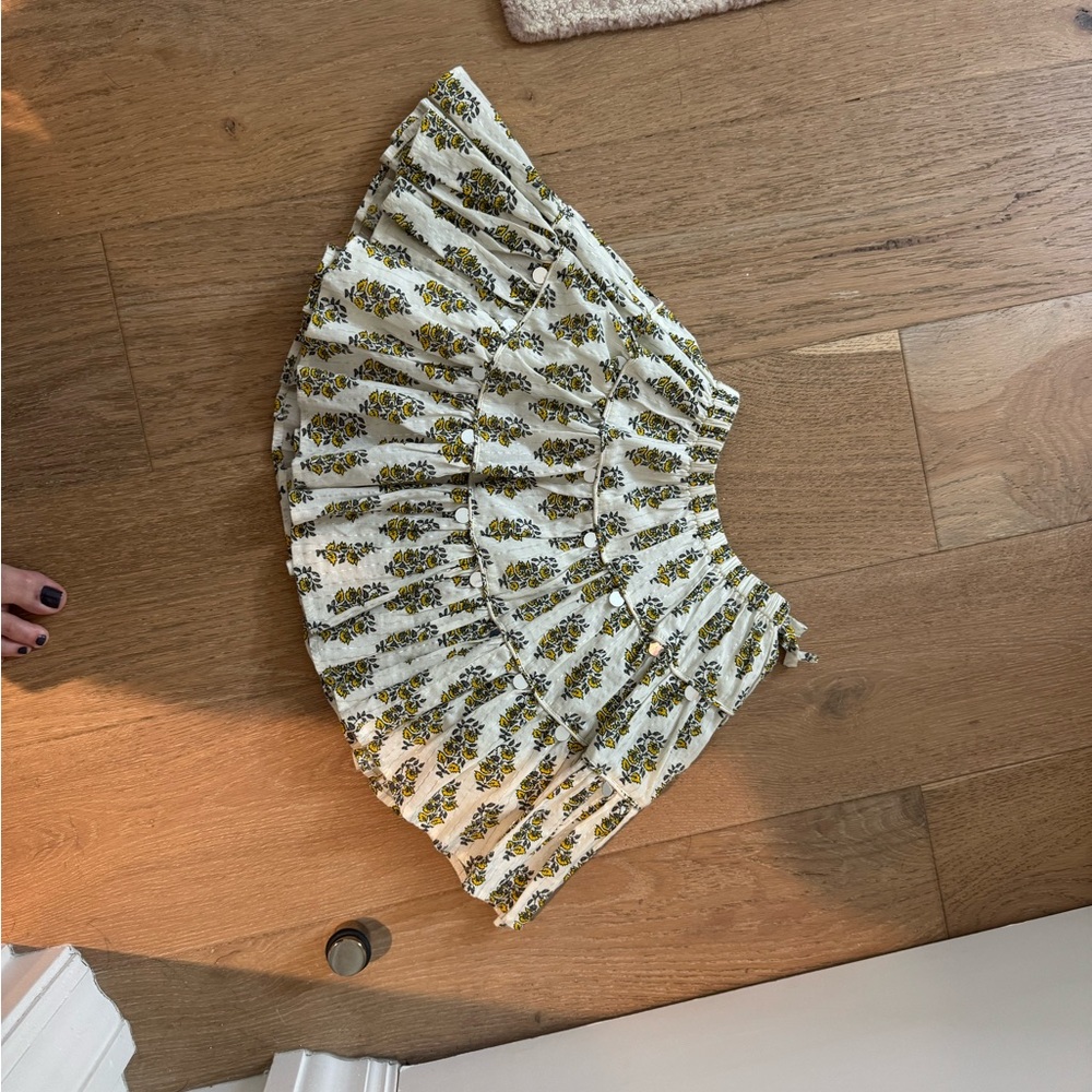 Pink Chicken Cream and Yellow Floral Skirt